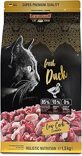 LEONARDO Fresh Duck & Poultry [1,5kg] Katzenfutter | Trockenfutter mit 85% Frischfleisch für Katzen | Alleinfuttermittel für ausgewachsene Katzen Aller Rassen ab 1 Jahr product image