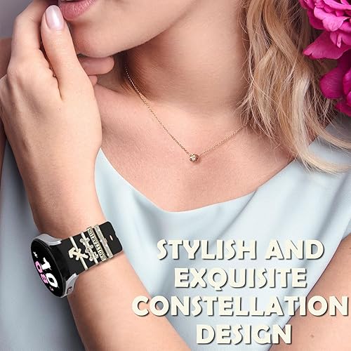 Miniatura 6 de Correa para Samsung Galaxy Watch Ultra y 7, 6, 5 y 4 con dijes de constelaciones, correa de silicona con dijes, accesorios para reloj 765 ProWatch 4