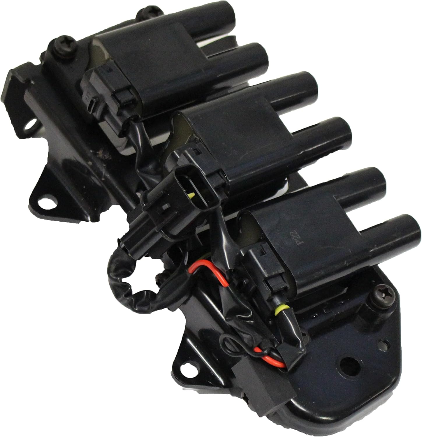 ENA Set of 1 Ignition Coil with 6 Iridium Spark Plug and Wireset Compatible with Hyundai Santa Tiburon Replacement for UF425