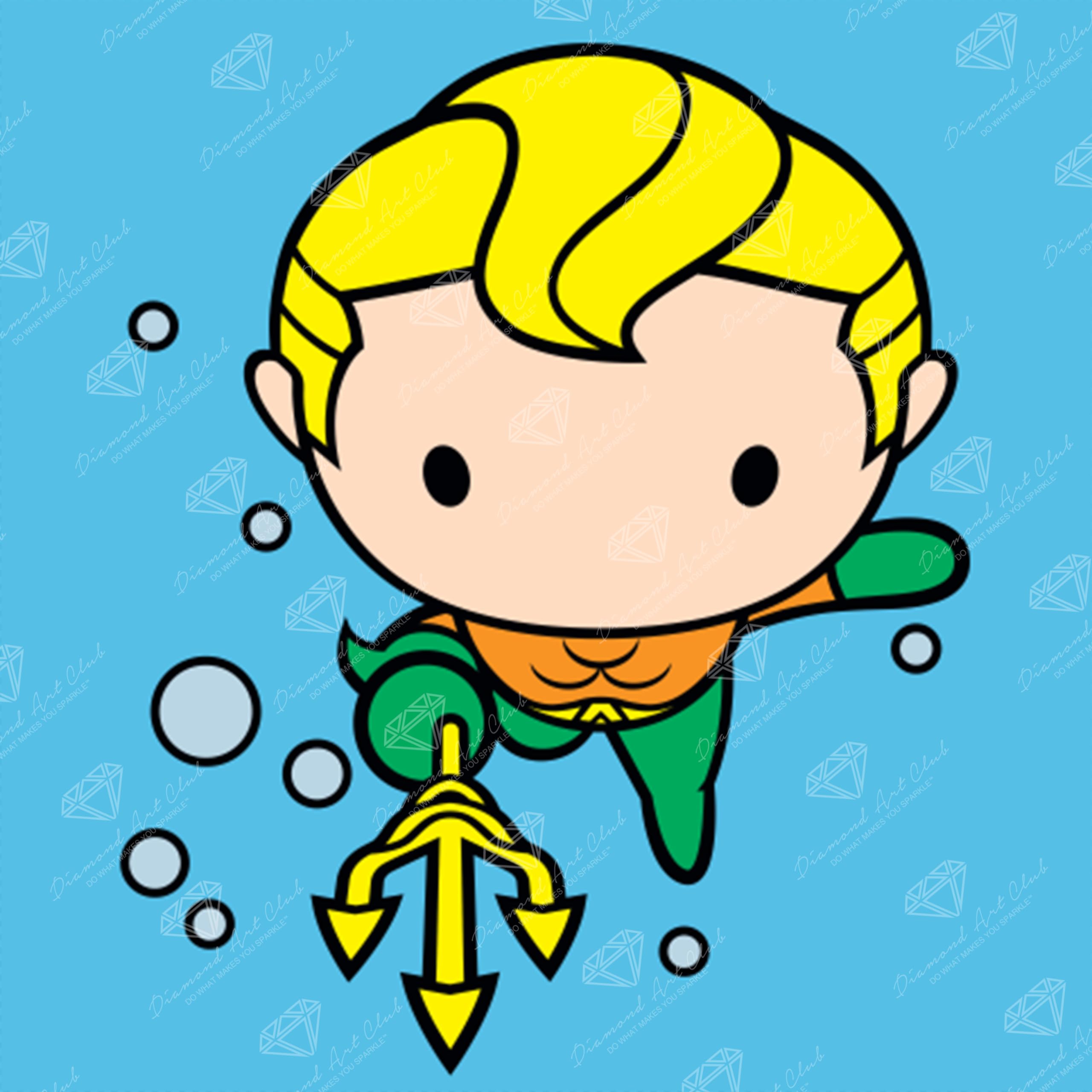 DIAMOND ART CLUB Lil Diamondz Aquaman Chibi, DC Superheroes