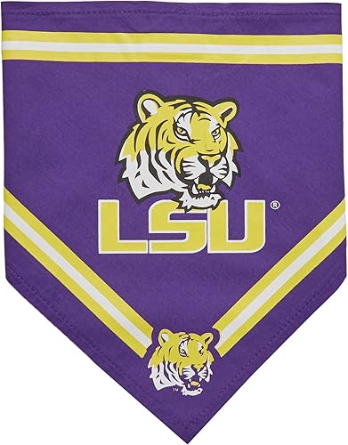 Miniatura 15 de Bandana para perros. - NCAA Licensed BANDANA. - Bandana de fútbol/baloncesto para perros y gatos. - Bandas deportivas para perros y gatos. 2 tamaños