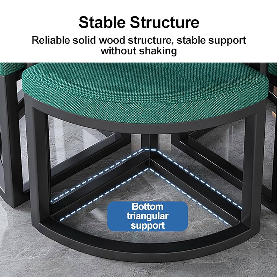 Amazon.co.jp: 椅子丸テーブルセット、椅子 4 脚付きの円形会議