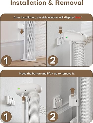 Miniatura 3 de MOMSSY Kit de piezas de repuesto para puertas retráctiles extra anchas para bebé, juego completo de accesorios para puerta de bebé alta, accesorios