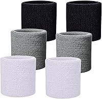 Fecawd Breathable Sweat Wristbands for Men & Women - Absorbent Tennis Bands for Basketball, Running, Gym Workouts
