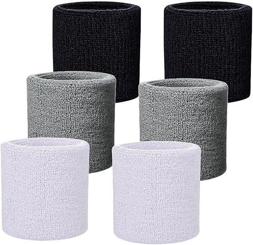 Fecawd Muñequeras para hombres y mujeres, transpirables, para tenis, banda absorbente para sudor, multiusos, para baloncesto, correr, gimnasio, Fecawd Muñequeras para hombres y mujeres, transpirables, para tenis, banda absorbente para sudor, multiusos, para baloncesto, correr, gimnasio,