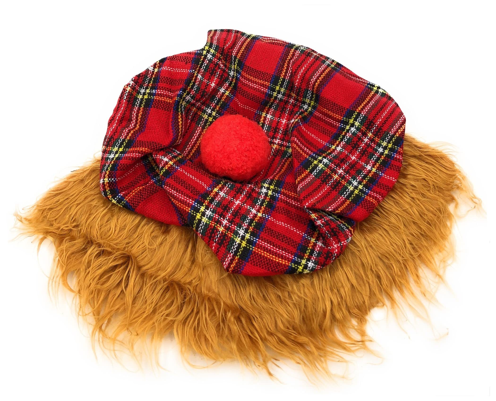 Glasgow Kilt Company Unisex Royal Stewart - See You Jimmy Hat With Tartan And Ginger Hair Novelty Scottish Hat – One Size (Royal Stewart)