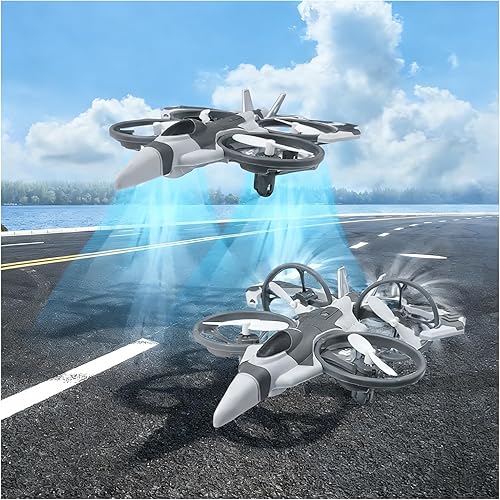 Land & Air RC Fighter Jet Toy – Durable Remote Control Airplane That Flies and Drives for Kids & Teens