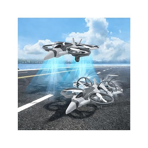 Land & Air RC Fighter Jet Toy – Durable Remote Control Airplane That Flies and Drives for Kids & Teens