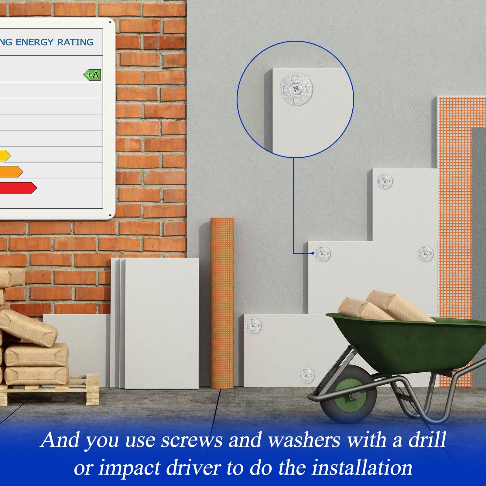 Foam Board Fasteners - 300 Washers & Screws -4