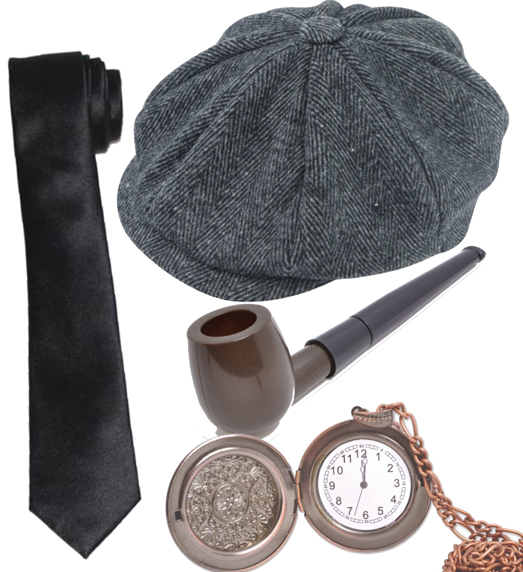 Dreamzfit Men's 1920s Gangster Costume Set, Multi