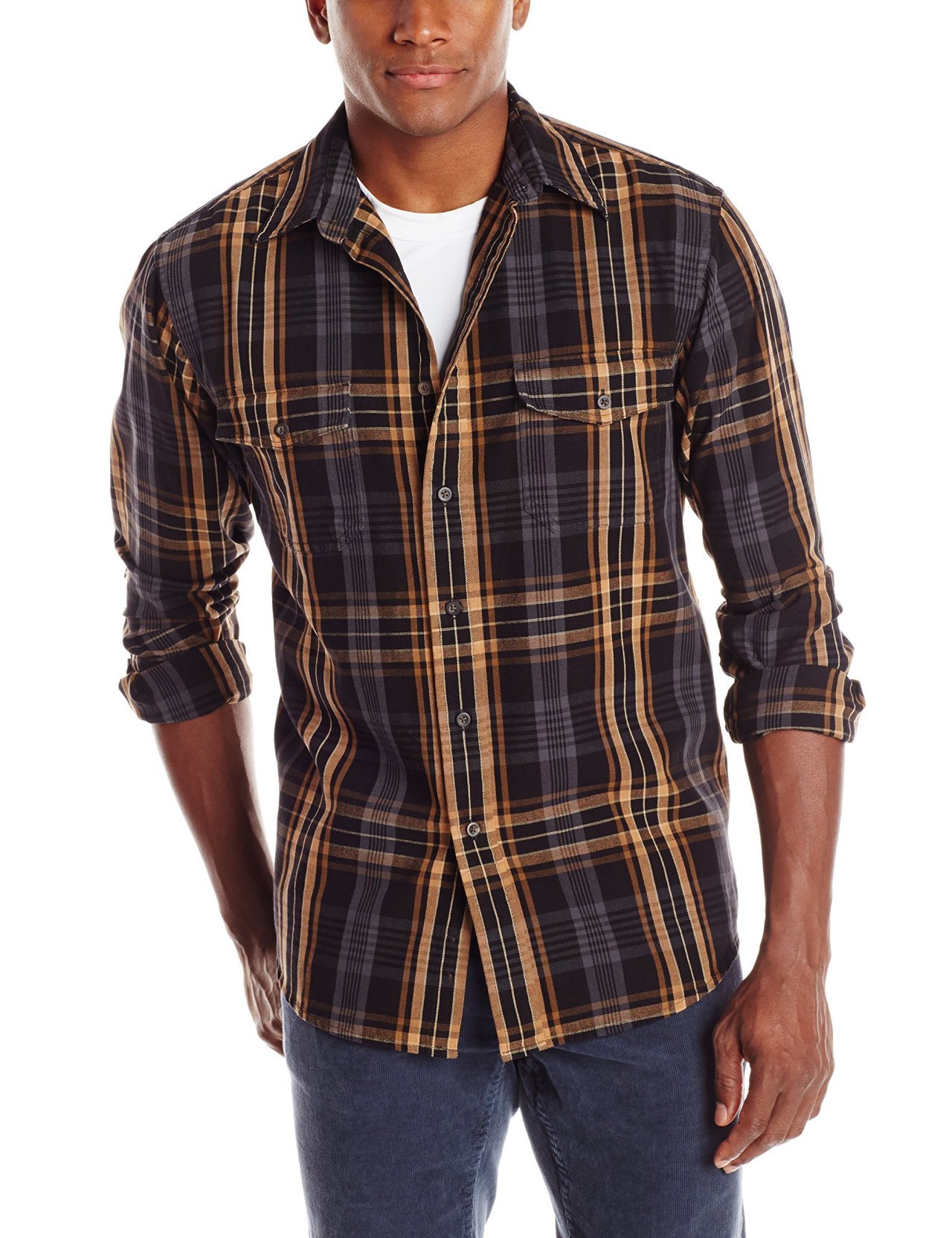 G.H. Bass & Co. Men's Long Sleeve Multi Plaid Heritage Twill Button Down