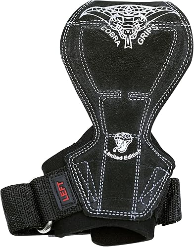 Miniatura 3 de Cobra Grips Flex Model Weight Lifting Gloves Heavy Duty Straps Alternative Power Lifting Hooks for Deadlifts with Padded Wrist Wrap Support Cuero