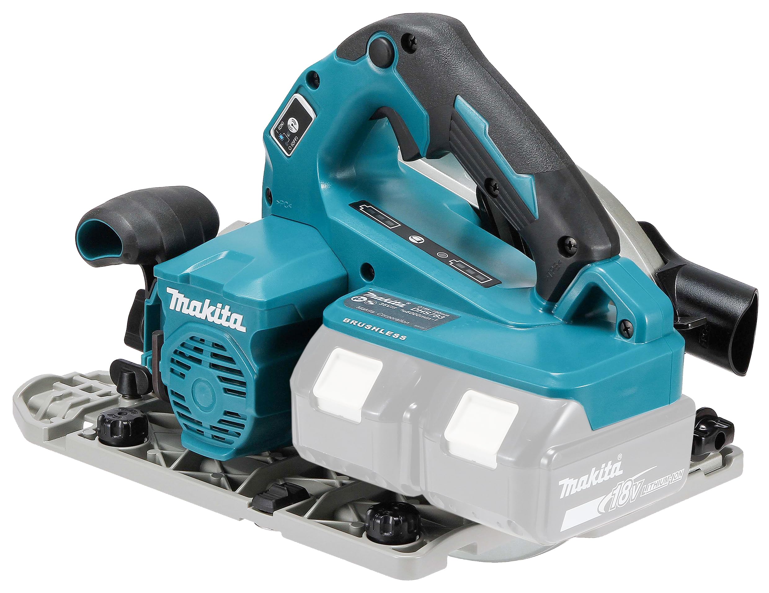 Makita DHS783ZJU Akku-Handkreissöge 2x18 V mit Bluetooth (ohne Akku, ohne Ladegerät) im MAKPAC