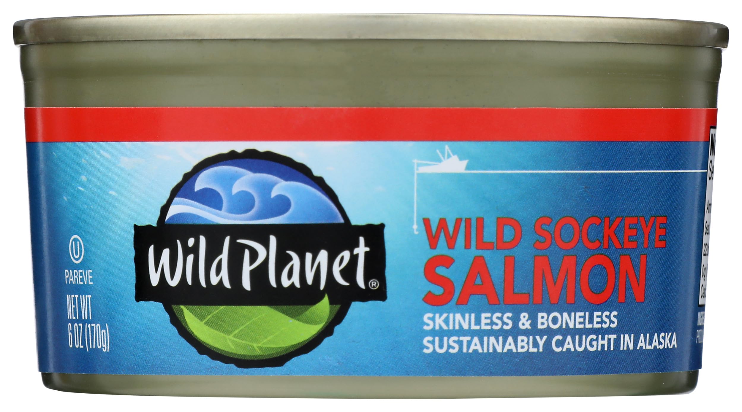 Wild Planet, Wild Sockeye Salmon, Skinless & Boneless, 6 oz (170 g)
