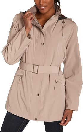 Amazon.com: Liz Claiborne Liz Claiborne Mujer a corto cierre de  cremallera-out Warmer con capucha chamarra., L, almendra : Ropa, Zapatos y  Joyería