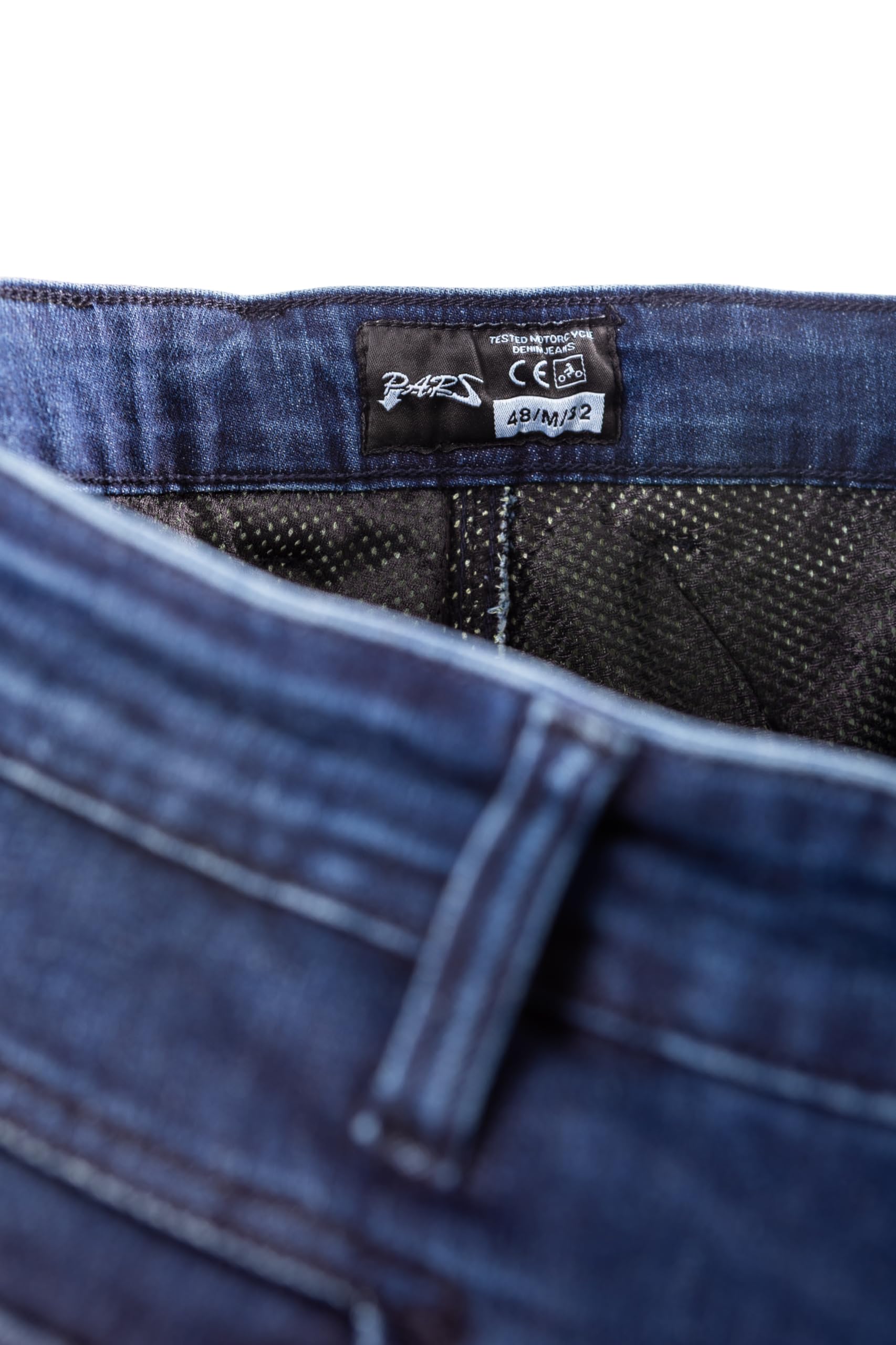 PARS San Remo Pantalon de moto en jean Kevlar Denim Slim Fit avec protections incluses Bleu pour homme
