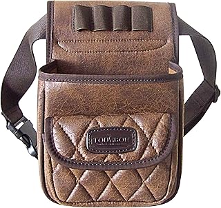 Tourbon Vintage Leather Trap Shooting Bag Ammo Storage Shell Pouch 50+ - TOURBON