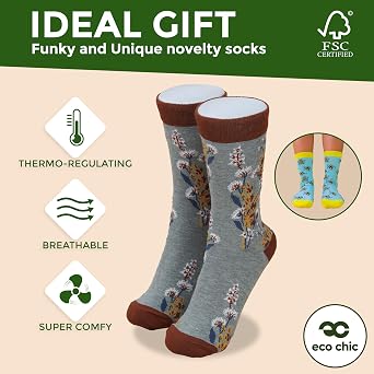 Eco Chic جوارب نسائية من الخيزران تنفس الطقس الحار والبارد المملكة المتحدة 4-8 زوج واحد