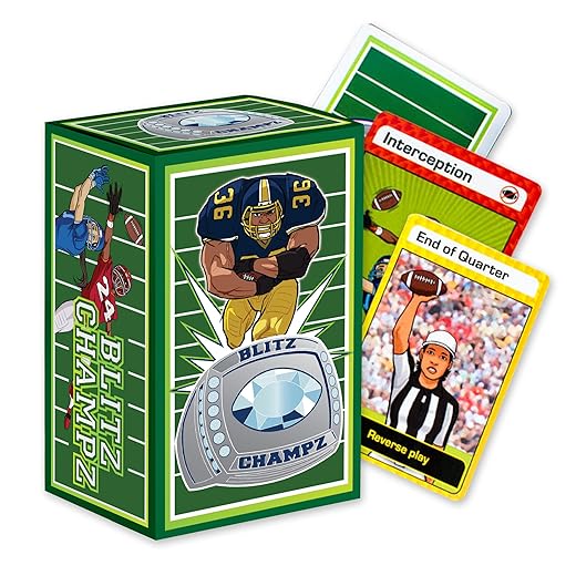 Blitz Champz | Football Card Game (Ages 7+) | Fun Family Game | Party Game | Gifts for Football Fans | Card Game for Kids | Card Game for Adults