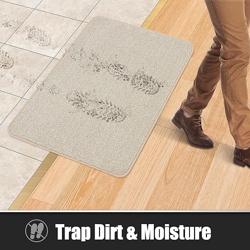 Miniatura 3 de TREETONE Dirt Trapper - Tapete para puerta delantera y trasera, resistente a las manchas y a la decoloración, antideslizante, de perfil bajo,