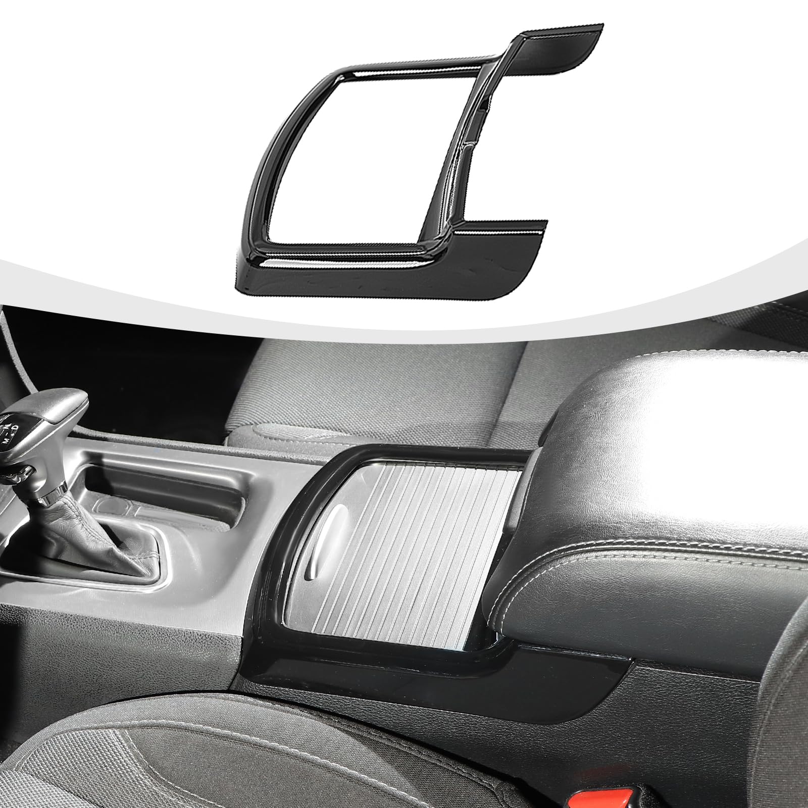 Photo 1 of RAZPOY Black Cup Holder Panel Cover Trim Compatible with Dodge Charger & Chrysler 300C Accessories 2011-2025