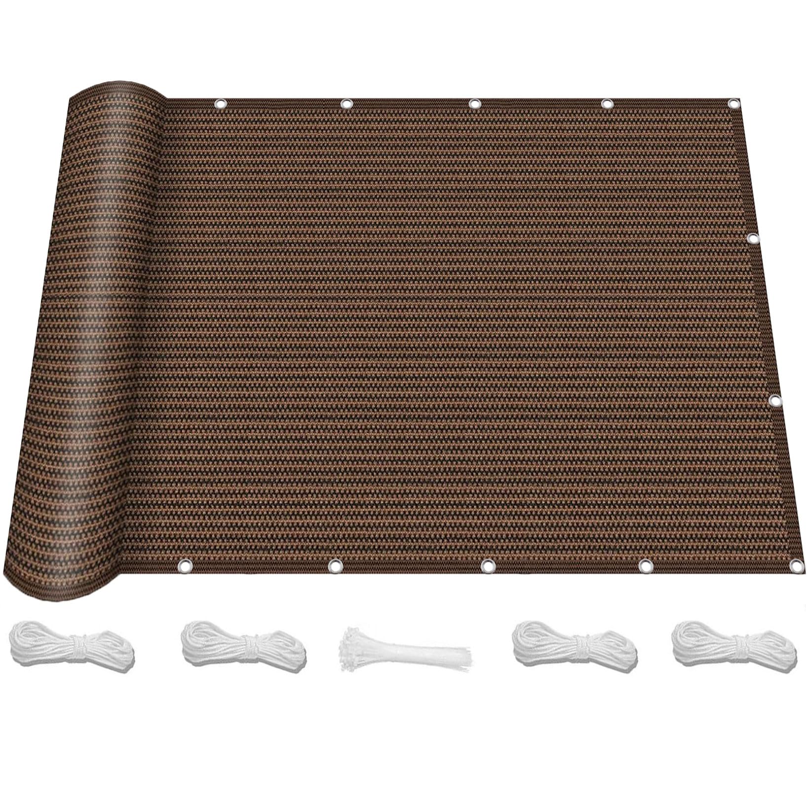Voile d'ombrage contre la chaleur : auvent rectangulaire respirant pour jardin et serre marron