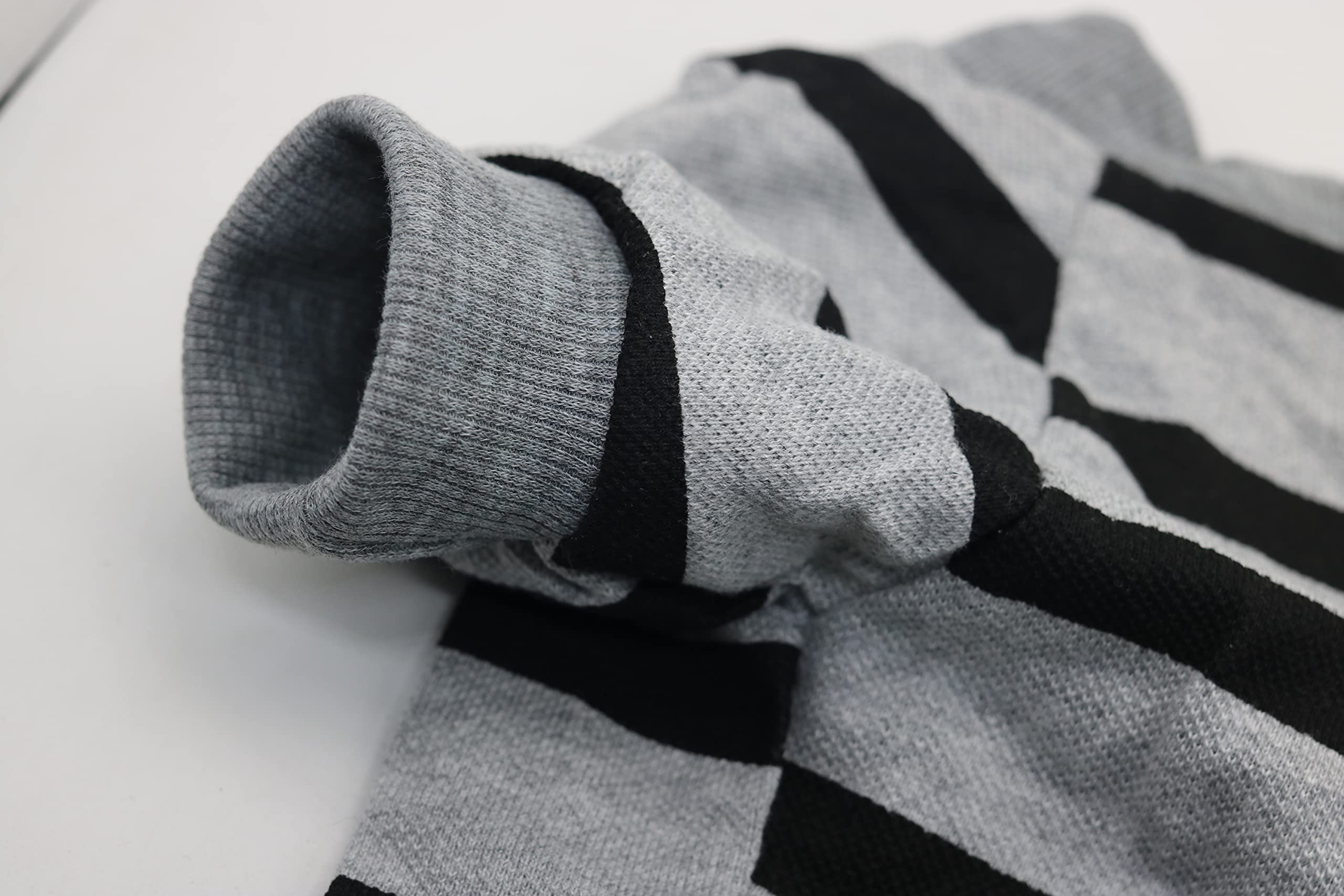 Pull rayé pour chien - Vêtement pour petit chien - Taille M - Gris