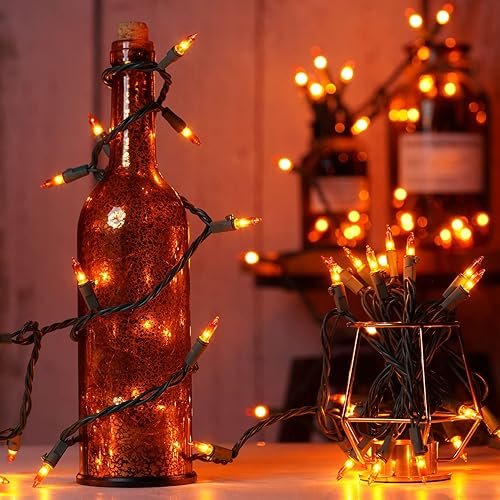 Miniatura 5 de Luces de Navidad incandescentes en tira con cable en verde.