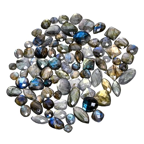100 carats, 20+pcs, Natural Labradorite Gemstone Wholesale Lot, Briolette Cut, Jewelry Making Loose Gemstone, Polished Decor Specimen, DIY, Wire