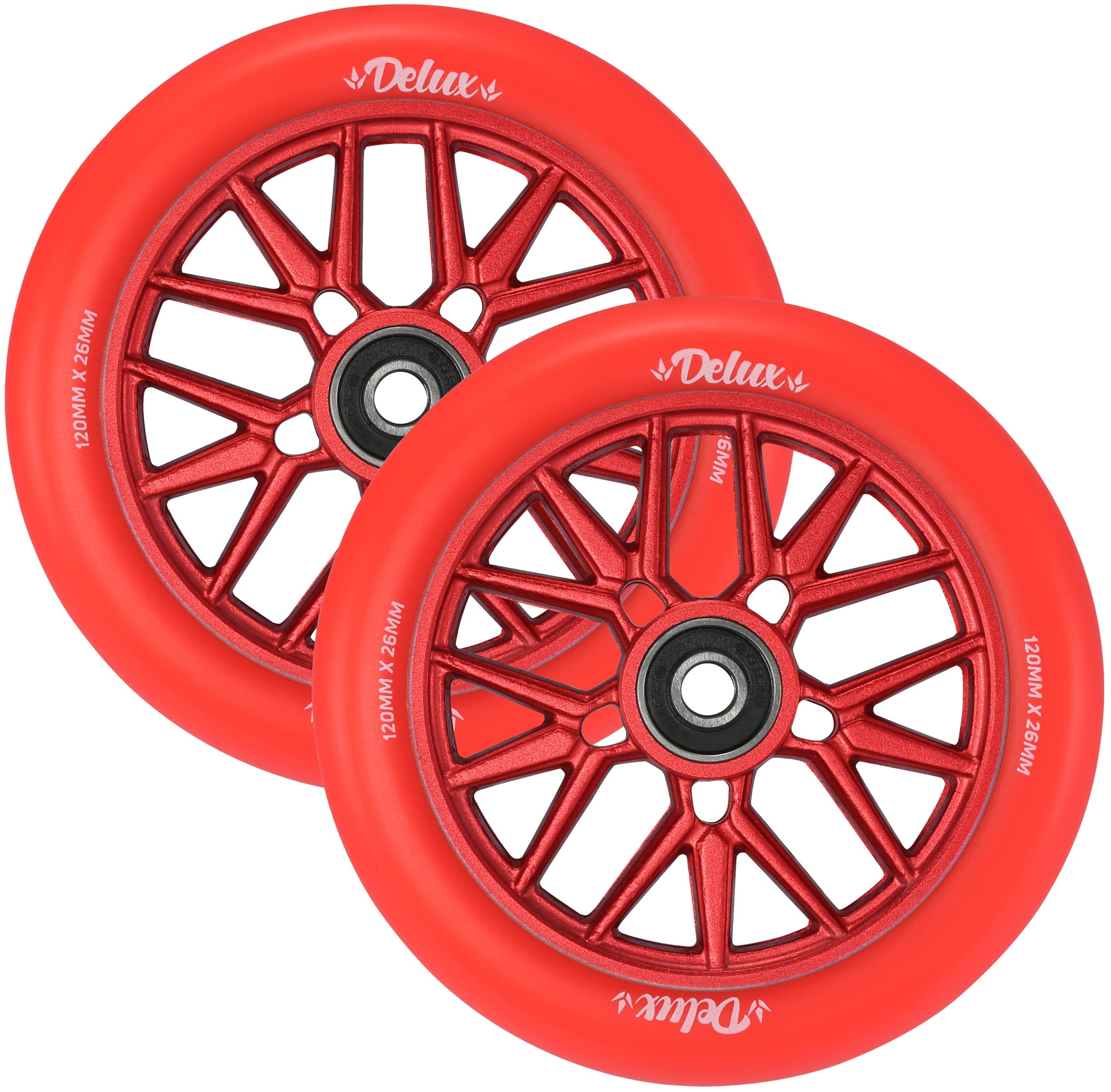 Envy Scooters 120mm Delux Wheels Pair - Red