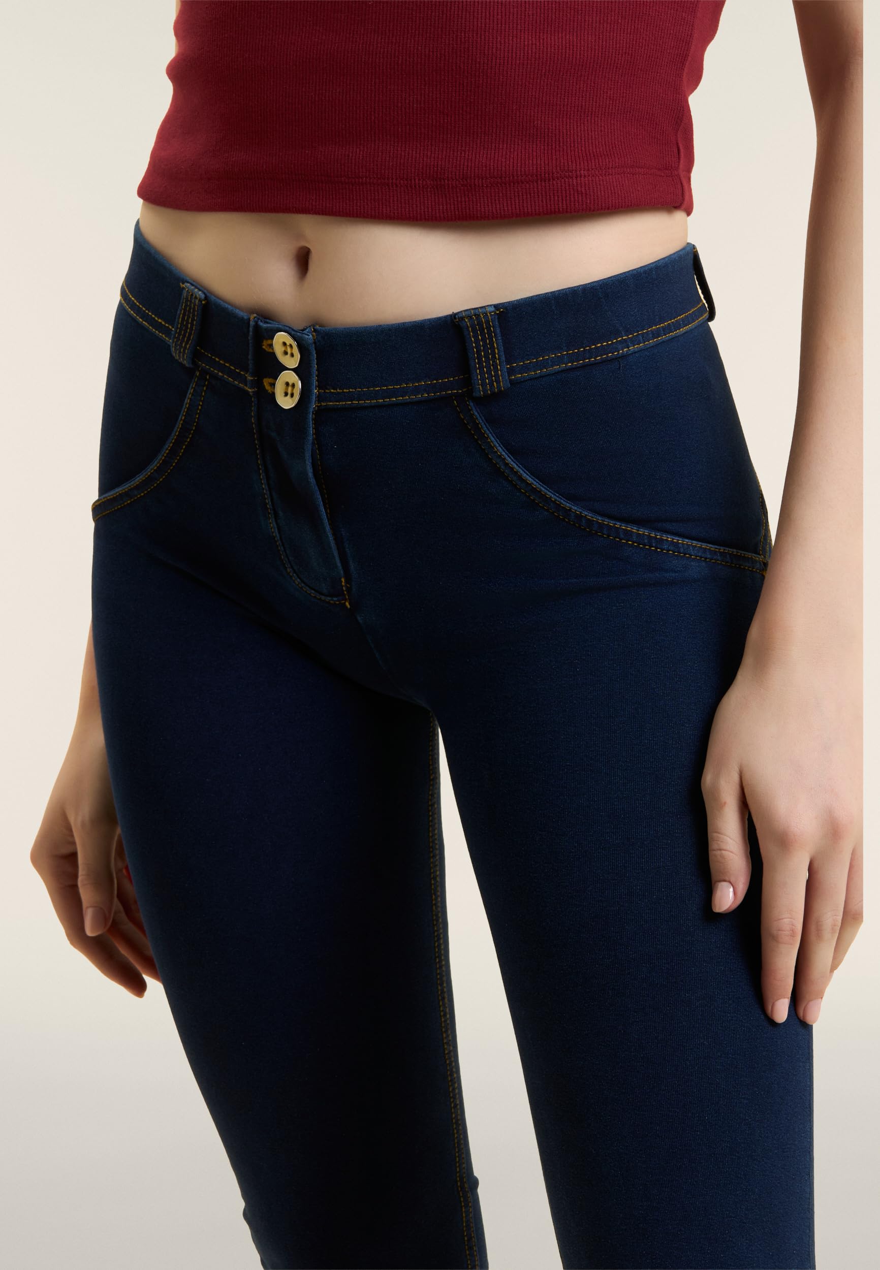 FREDDY - Pantalón WR.up® Pitillo De Talle Y Largo Estándar De Denim Oscuro