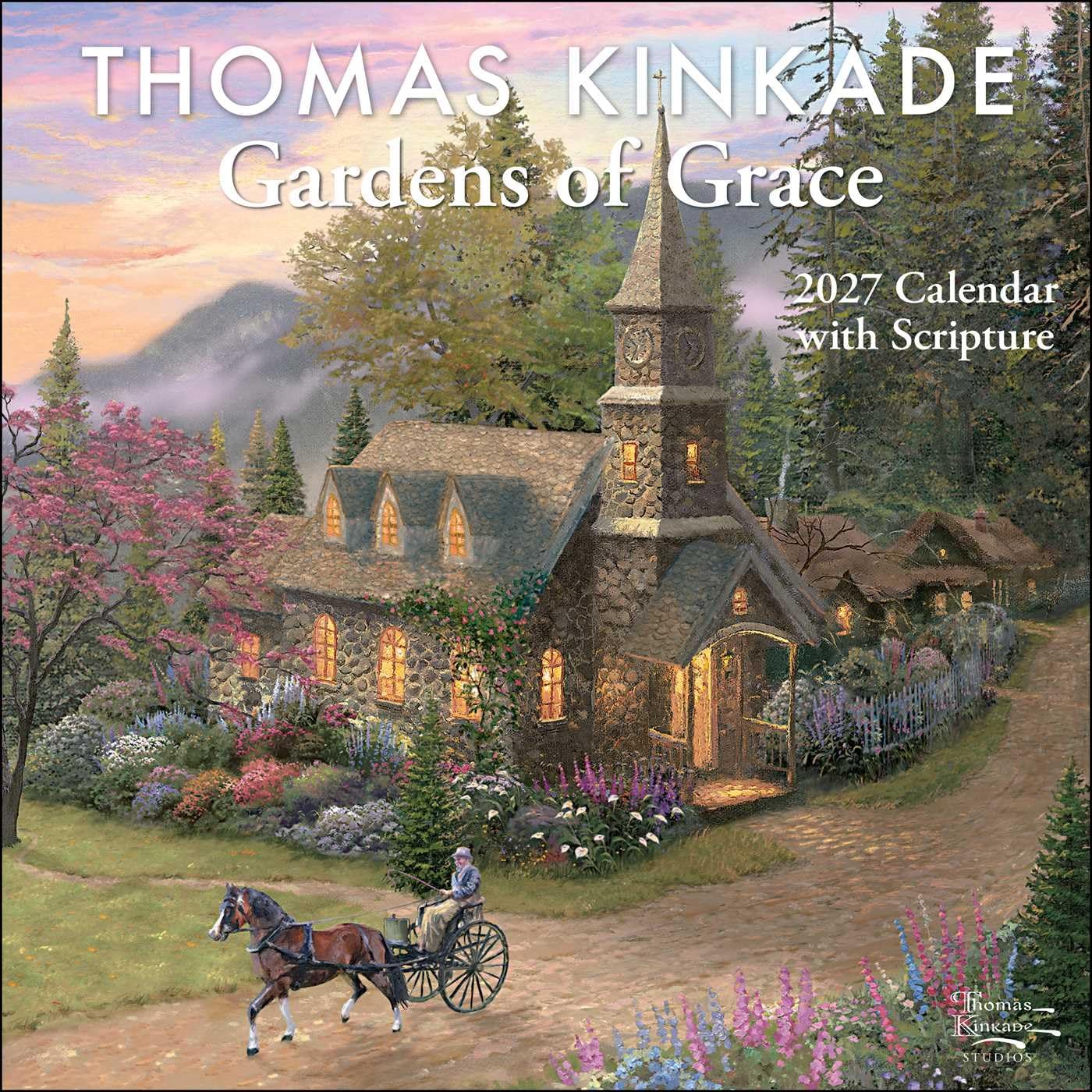 Thomas Kinkade Gardens of Grace 2027 Wall Calendar with Scripture: Original Andrews McMeel-Kalender [Kalender]