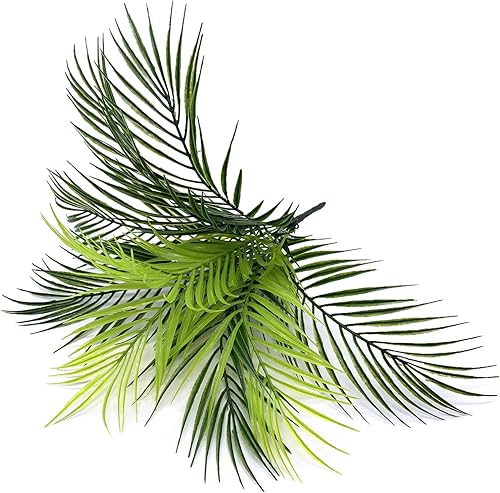 Vista 27 de CATTREE - Flores artificiales, paquete de flores de plástico flocado, plantas falsas, ramo de novia, interior, al aire libre, hogar, oficina, mesa