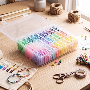 30 Colors Pony Beads Bulk for Bracelet Making Kit-Individually Wrapped