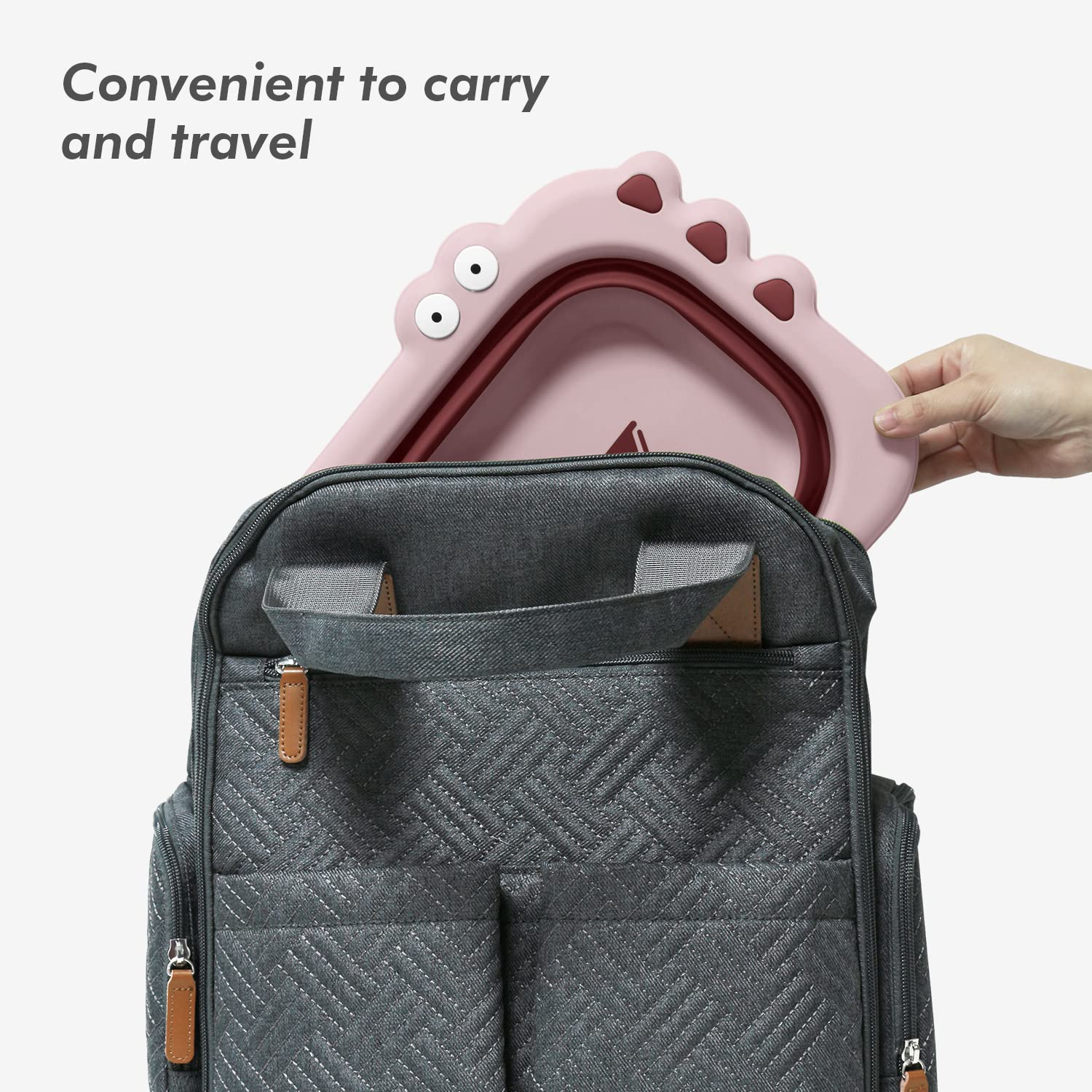 beberoad Faltbare Waschschüssel für Baby, Cartoon Folding Baby Ass Waschbecken Tragbares, Baby zusammenklappbares Waschbecken, für Kleinkinder Home Küche Badezimmer Outdoor Travel Camping Wandern