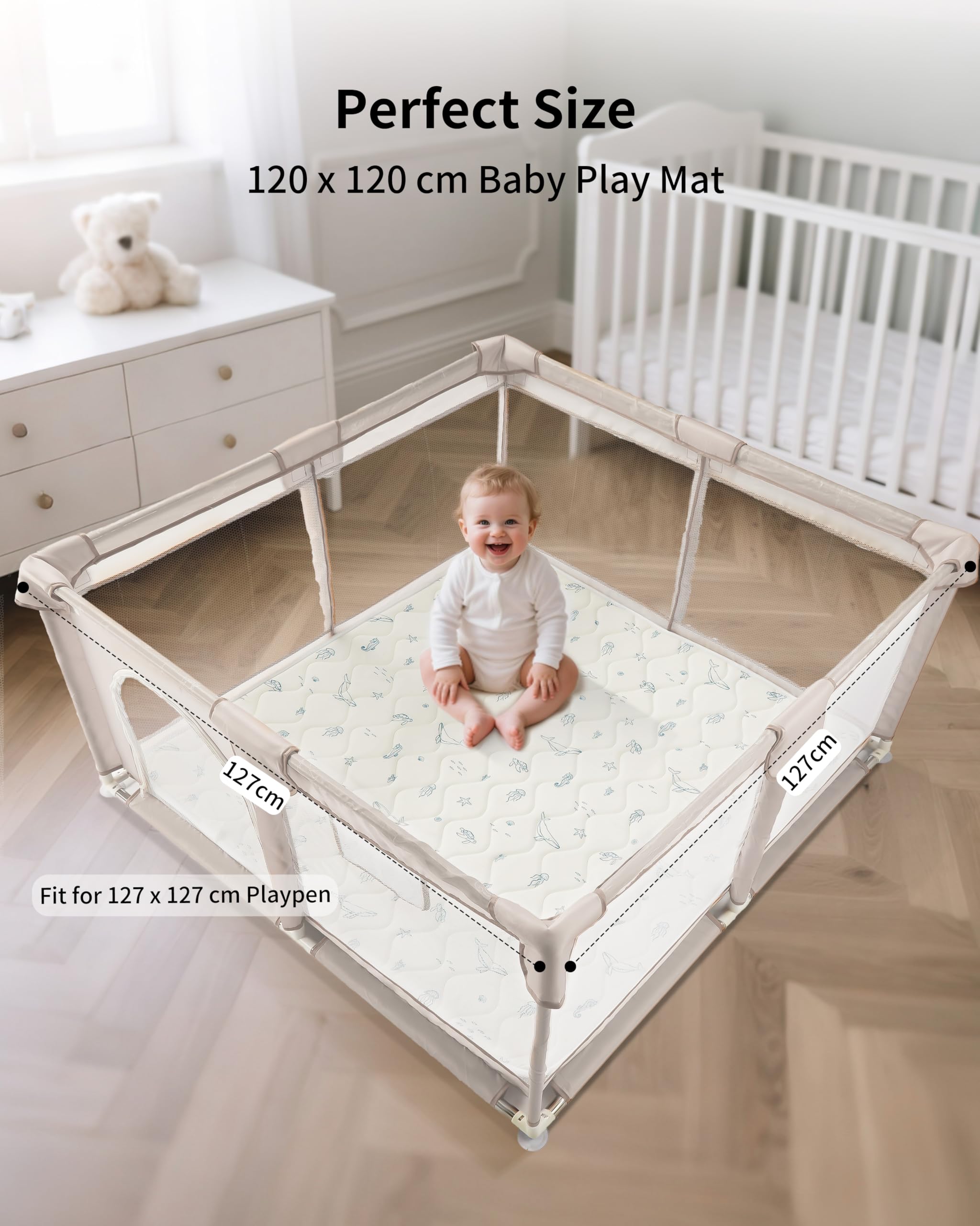 Fortella Baby Play Mat for Playpen & Floor - Image 2