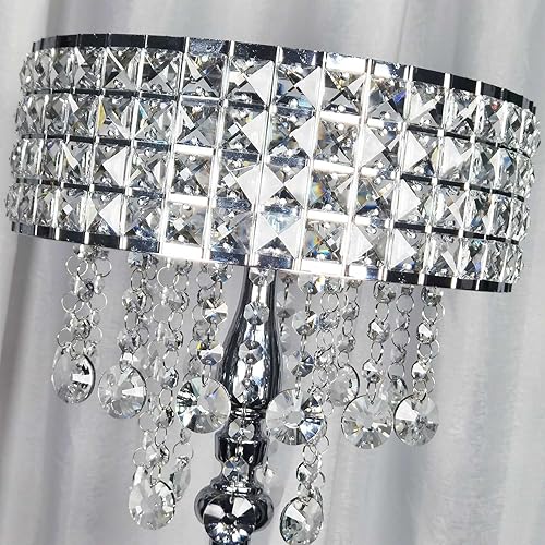 Miniatura 5 de beaysyty Moderna lámpara de pie K9 de cristal transparente, interruptor de pie de encendidoapagado, 3 luces de cristal y cristal, lámpara de esquina