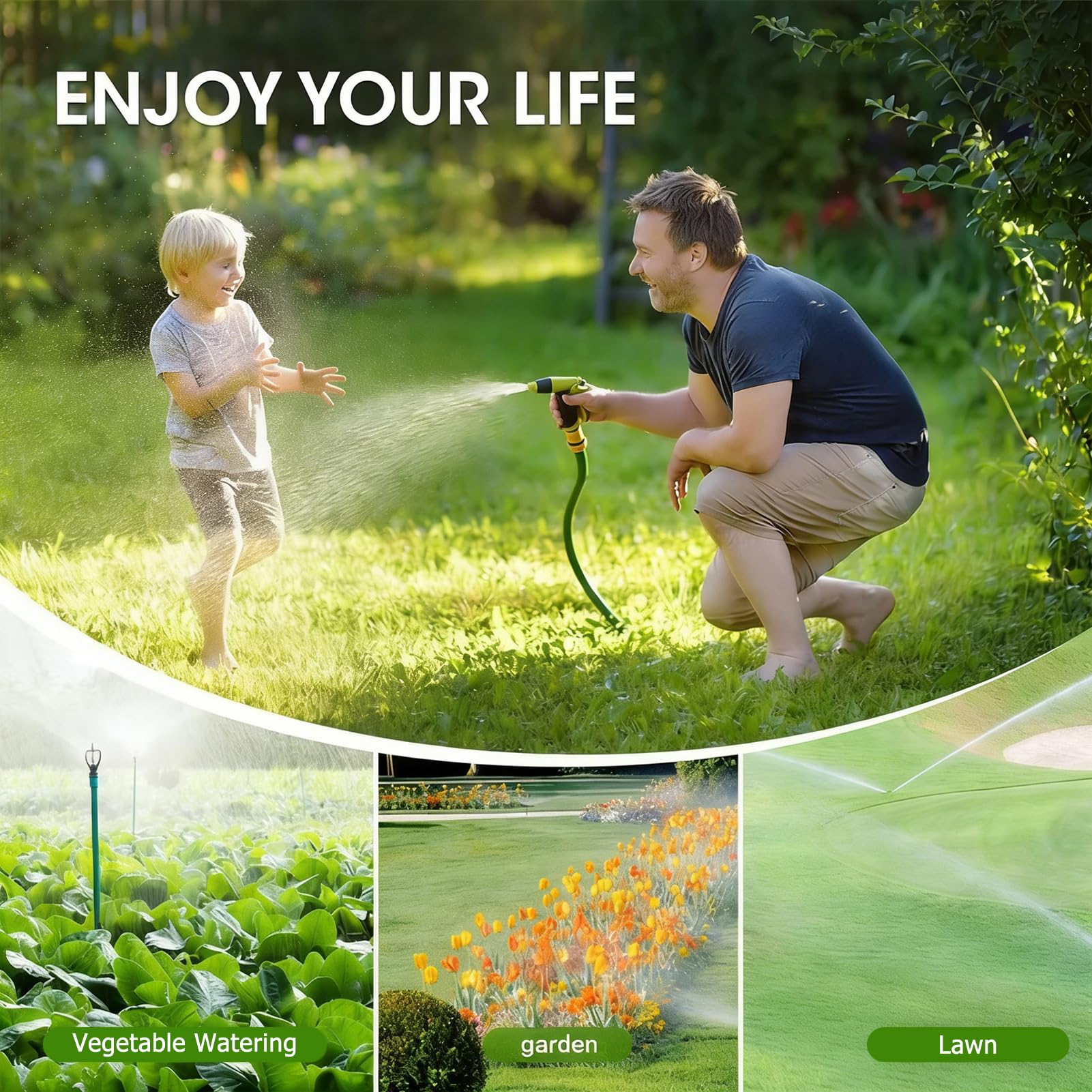 Timer Irrigazione Solare, Timer per Irrigazione WiFi a 4 Zone con Telecomando APP, Rilevamento Pioggia, Controller per Automatica Esterna Prato Giardino Cortile (Filettatura imperiale 3/4")
