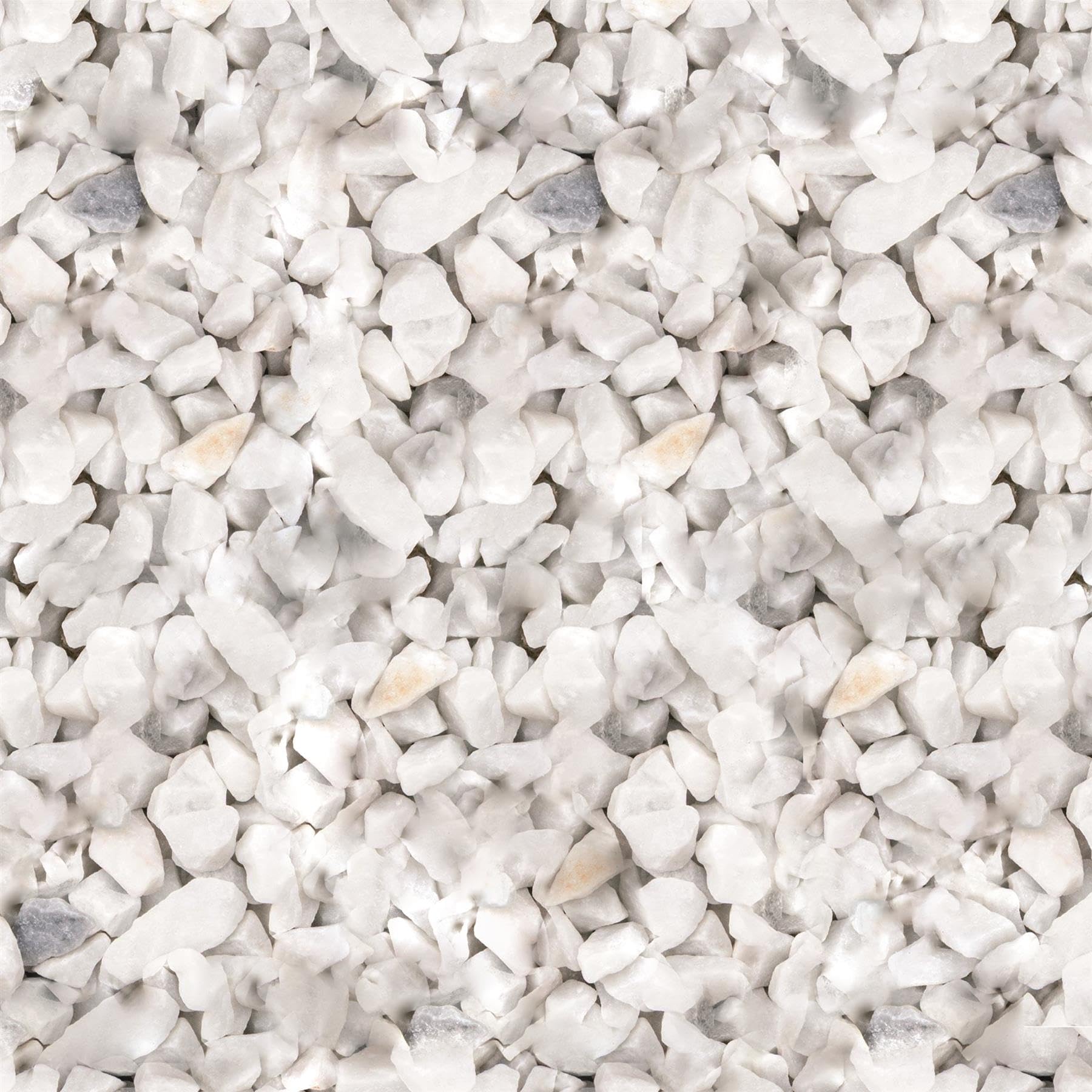 simpa Decorative Landscaping Slate Aggregates - Luna White Chippings 20mm - 20kg Bag โ image 1