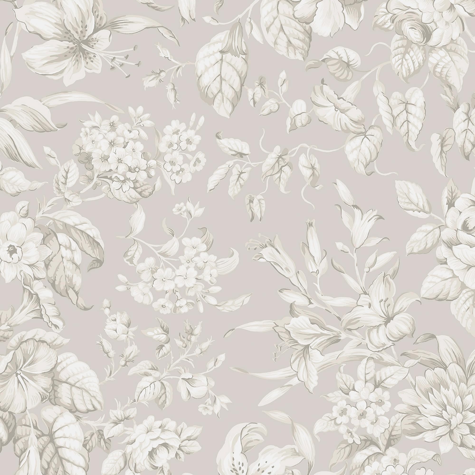 Revêtement mural Laura Ashley Heledd Blooms intissé gris de qualité premium