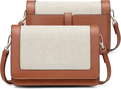 Miniatura 7 de Bromen - Bolso cruzado para mujer para teléfono celular pequeño bolso de hombro billetera de brazalete cartera de mano 0 Marrón, Albaricoque con