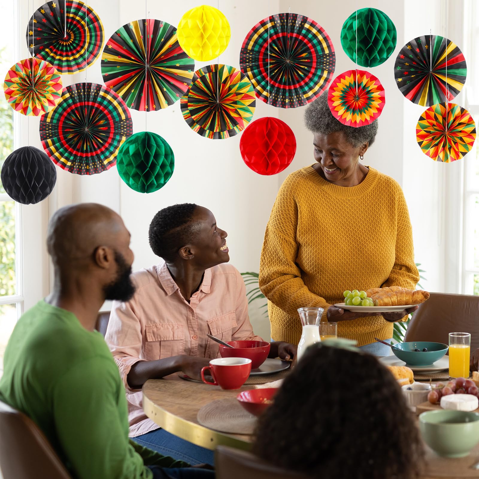 FARMNALL Happy Black History Month Decorations Hanging Swirl Decorations African...