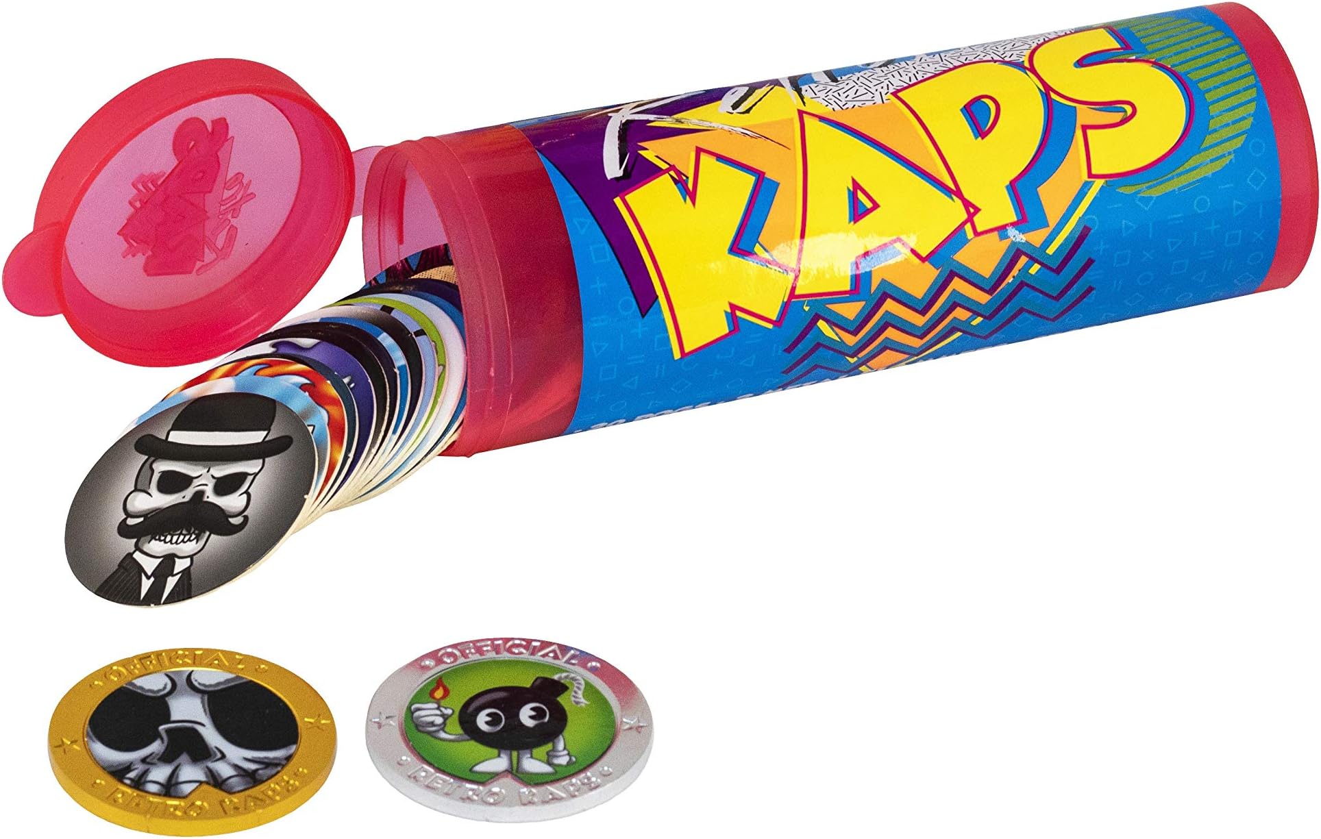 Neon Red Storage Tube Starter Set Game Includes: 20 Pogs & 2 Exclusive Slammers