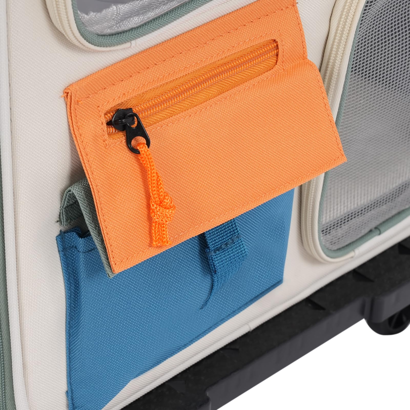 Mochila de lujo para mascotas/bolsa de viaje para perros con ruedas, extensible y portátil, mochila para perros con mucho espacio para mascotas de hasta 12,5 kg