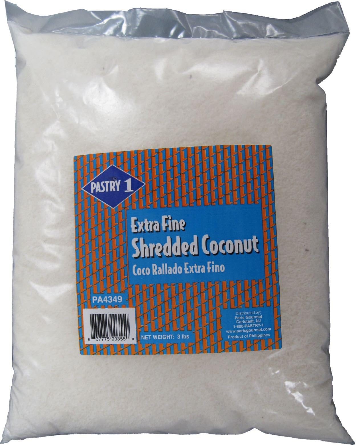 Fine Grated Unsweetened Coconut 3 lbs