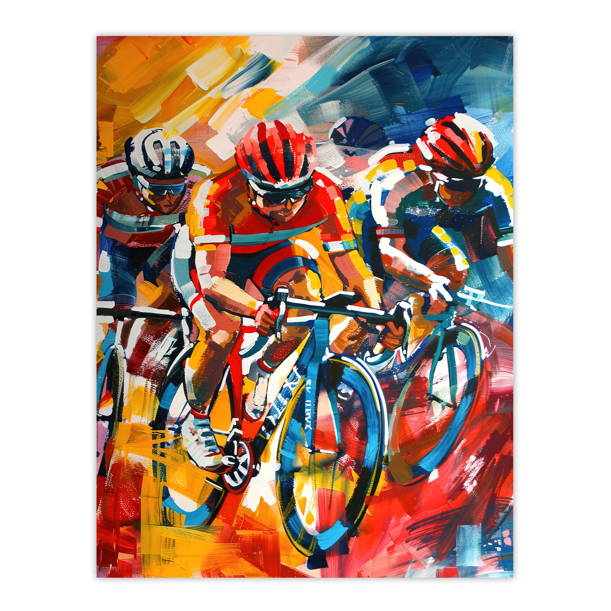 Artery8 - Poster - Cyclists Racing - W24 inch x H32 inch