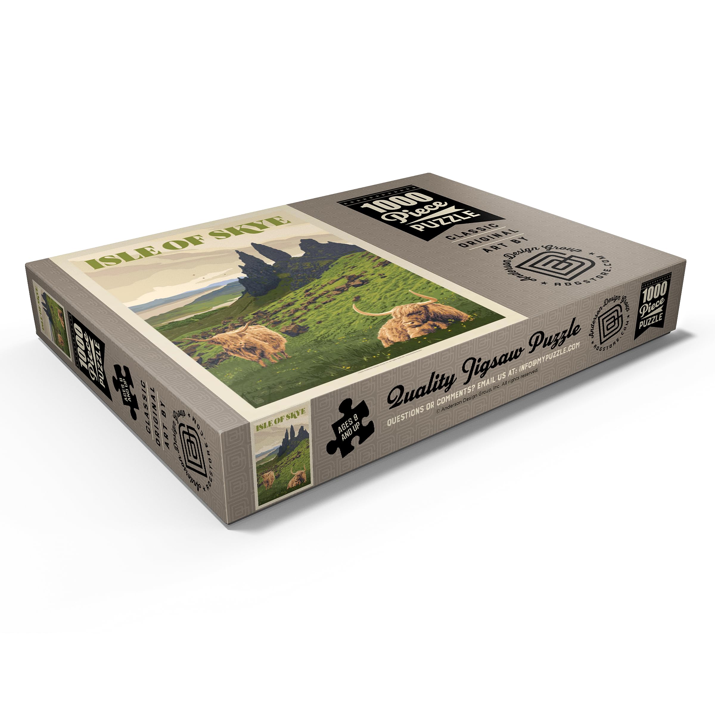 Szkocja: Wyspa Skye, Vintage Plakat - Premium 1000 sztuk Puzzle - MyPuzzle Specjalna kolekcja Anderson Design Group