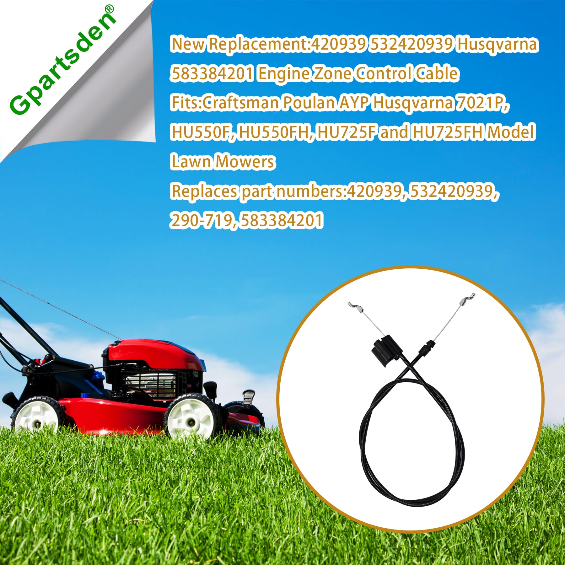 Amazon.com : Gpartsden 532420939 Engine Zone Control Cable Fits