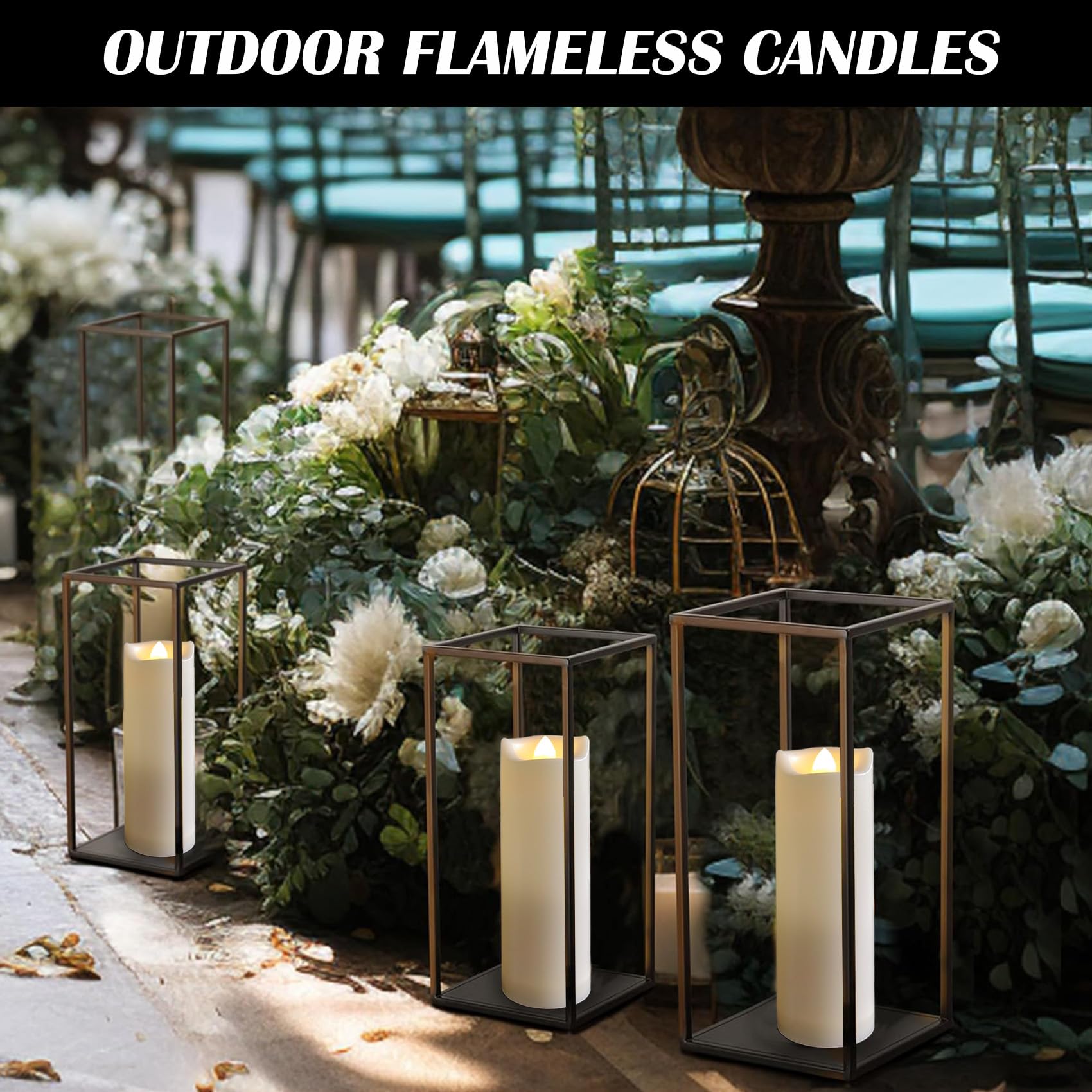 Lot De 4 Bougies LED Sans Flamme Avec Minuterie, Effet Vacillant Réaliste, étanches, Piles Non Incluses, 5x10 Cm
