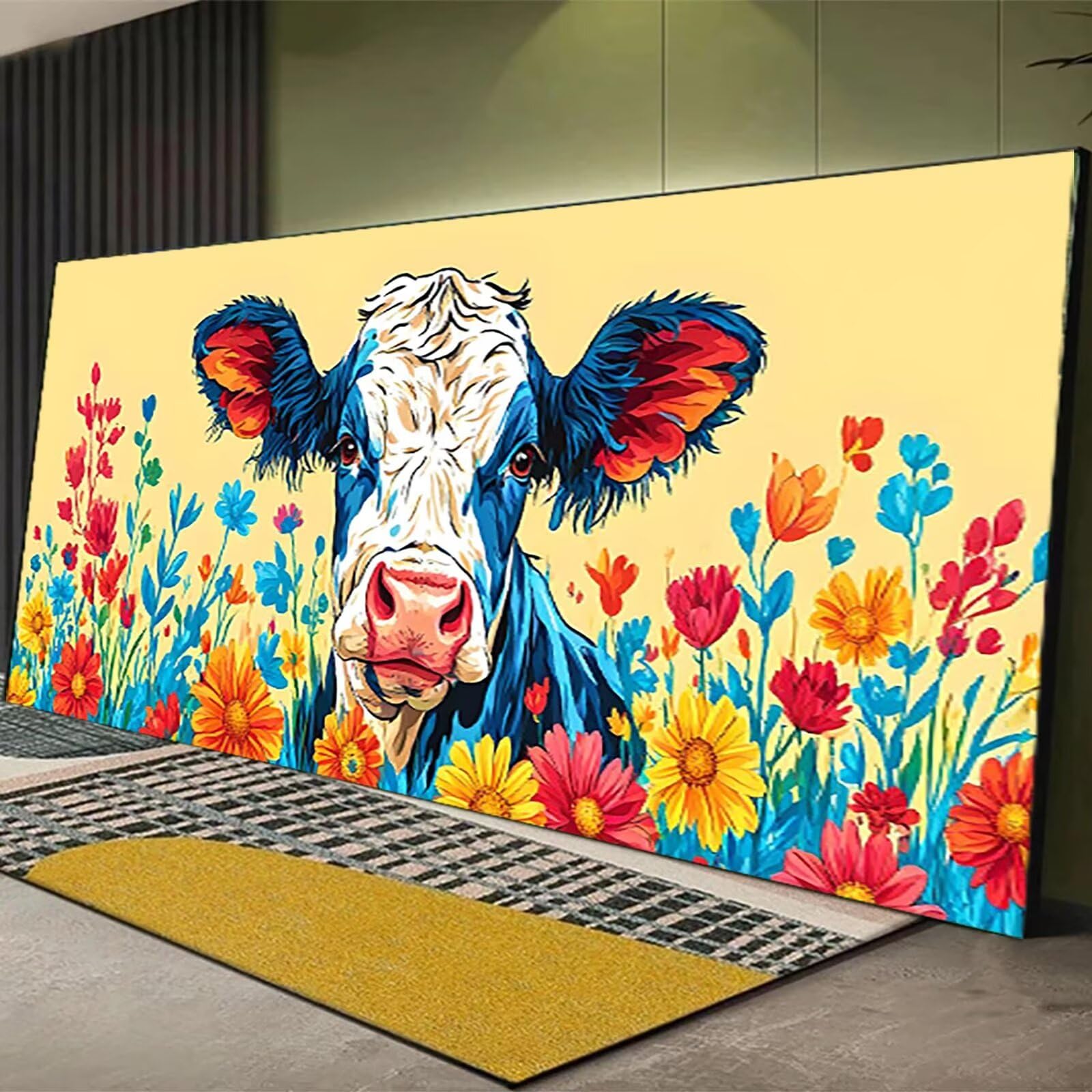 Malen nach Zahlen Kinder Tier Malen Nach Zahlen Erwachsene, Geschenke für Mädchen Junge Bastelset Set, Malen nach Zahlen Milchkuh | Malen nach Zahlen Ohne Rahmen, (60x120cm) Bastelset Erwachsene U-6